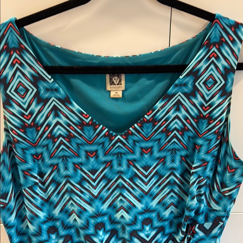 Anne Klein Geometric Patterned Dress - Picture 3 of 13